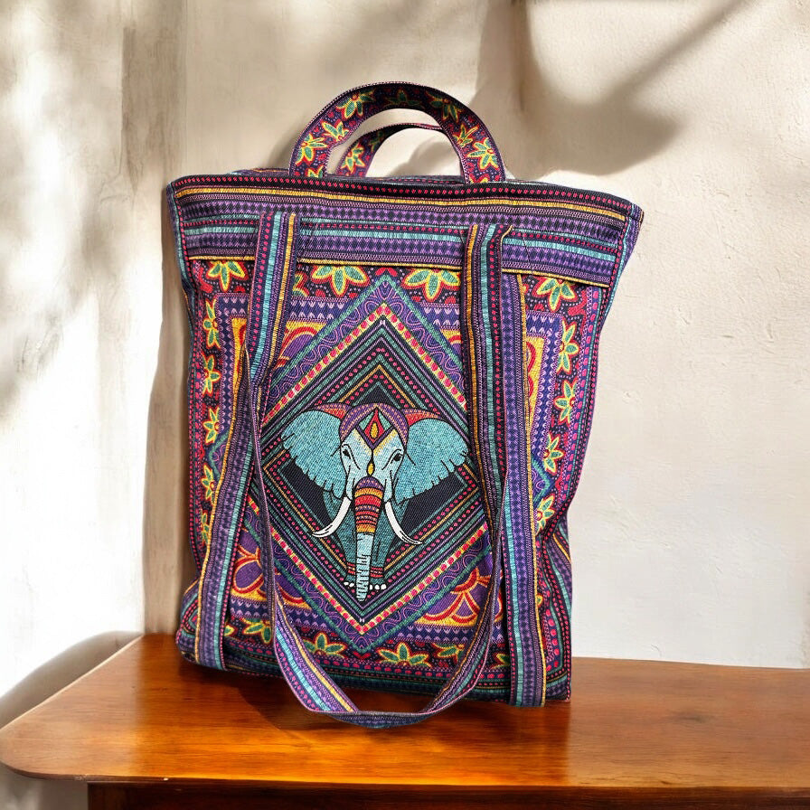 The John Bag - Embroidered Elephant Sewing Kit