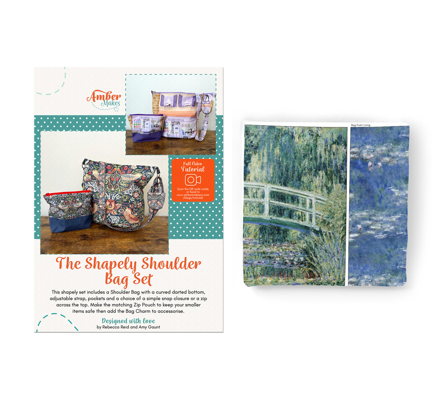 The Shapely Shoulder Bag Set - Waterlilies Sewing Kit