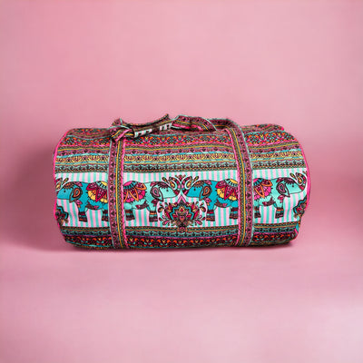 The Velvet Weekender Bag - Indian Elephants Sewing Kit