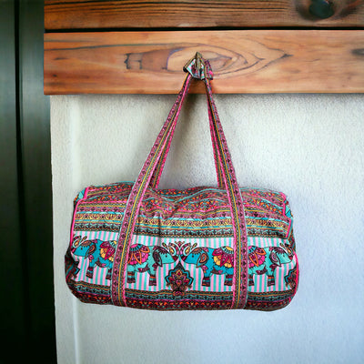 The Velvet Weekender Bag - Indian Elephants Sewing Kit