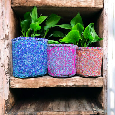 Trio of Nesting Tubs - Indian Mandala Sewing Kit