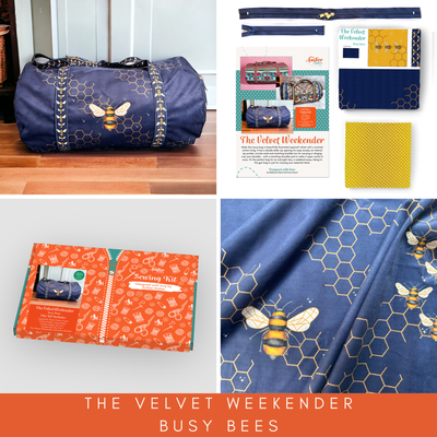 The Velvet Weekender Bag - Busy Bees Sewing Kit