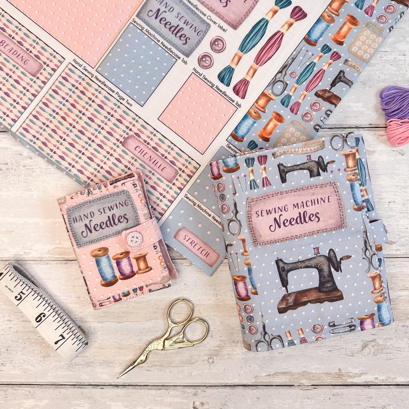 Sewing machine and hand sewing needle case