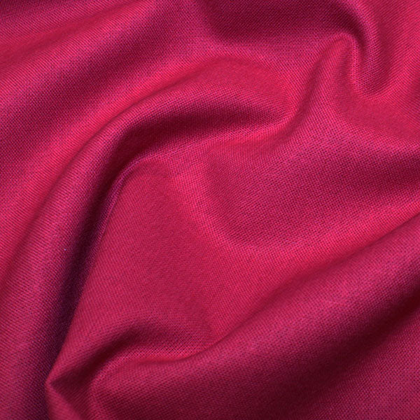Rose And Hubble Plain Cotton Fabric - Pomegranate 0.5m