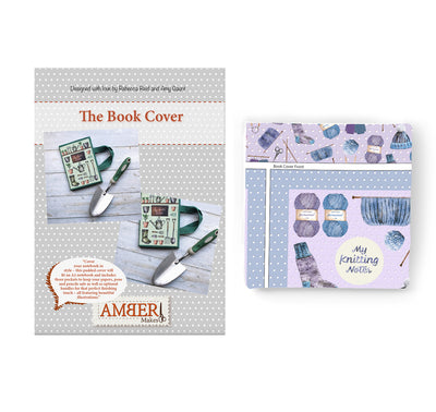 Notebook Cover Sewing Kit - Knitting Fabric Notebook Cover Cut and Sew Fabric Panel and Instructions Amber Makes