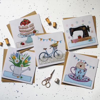 Pack of 5 Sewing Greetings Cards