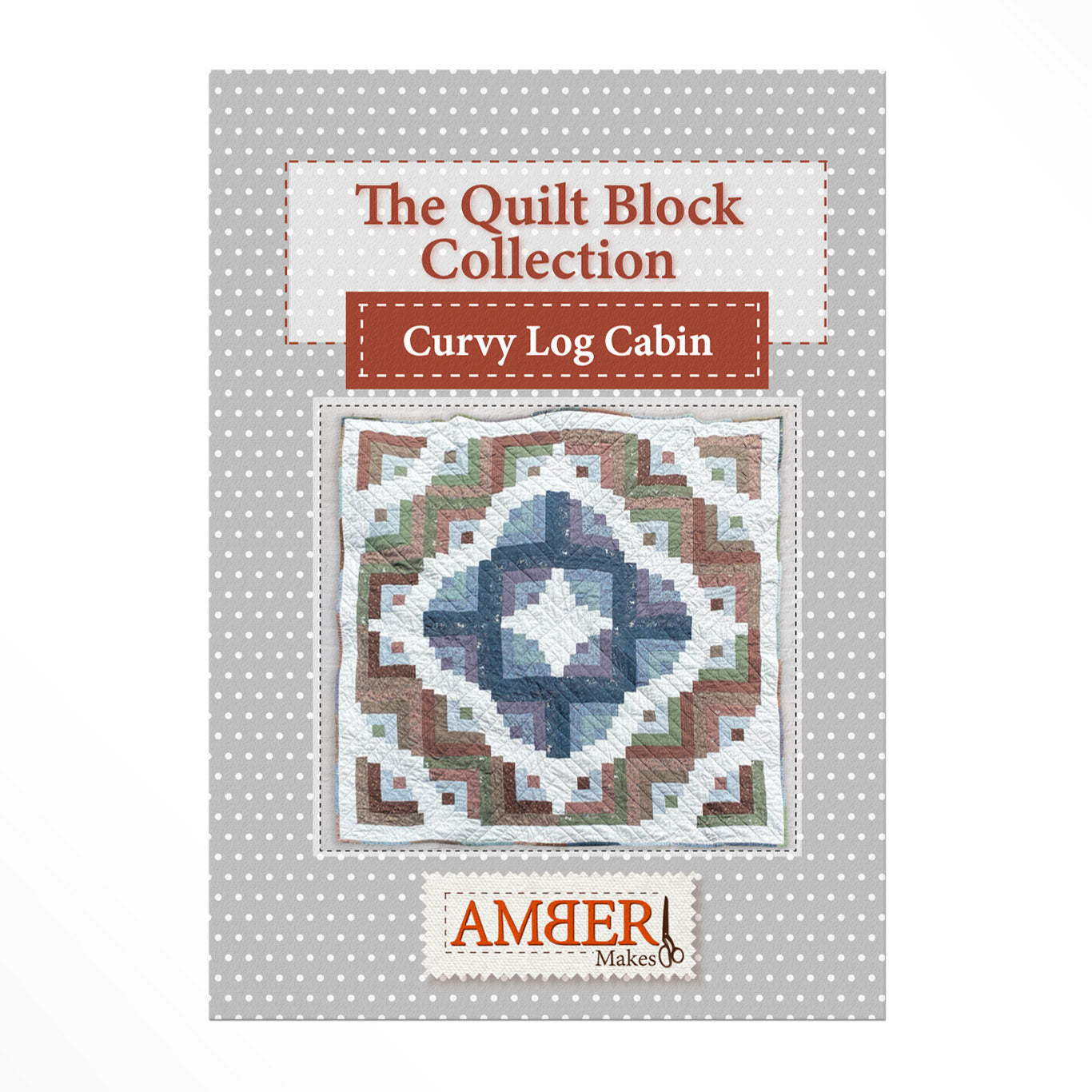 Quilt Block Collection - Curvy Log Cabin Pattern – PDF
