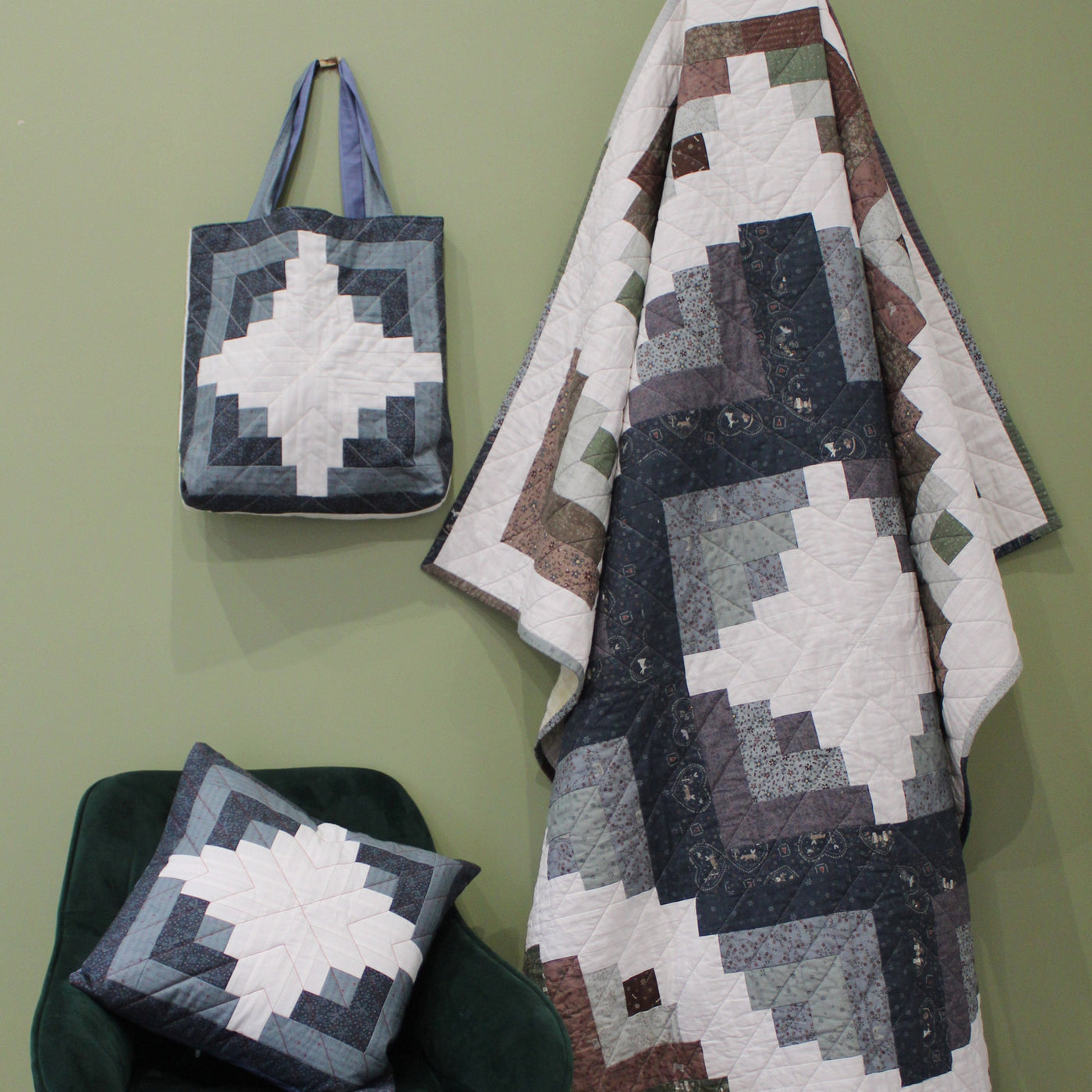 Quilt Block Collection - Curvy Log Cabin Pattern – PDF