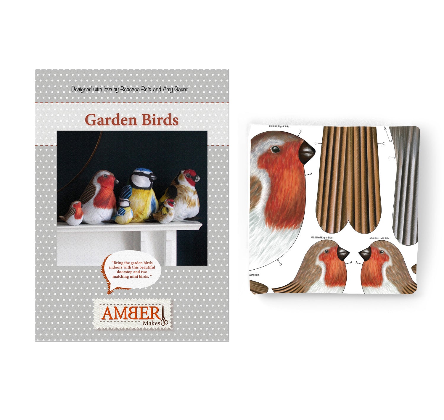 Garden Birds - Robbie Robin Sewing Kit – Amber Makes