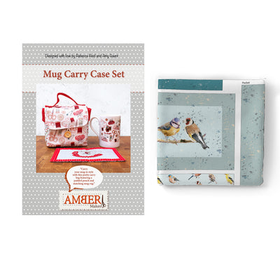 Mug Carry Case Set - Garden Birds Sewing Kit