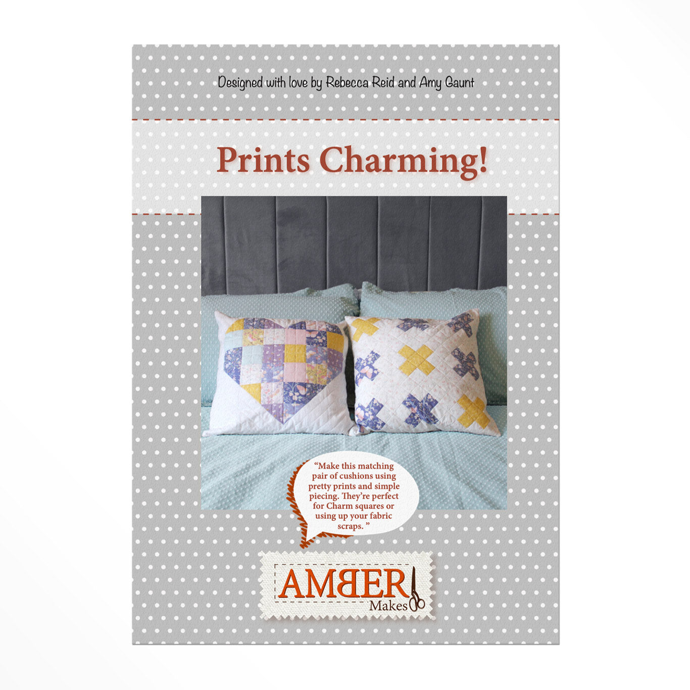 Prints Charming Cushion – PDF Download Instructions Booklet