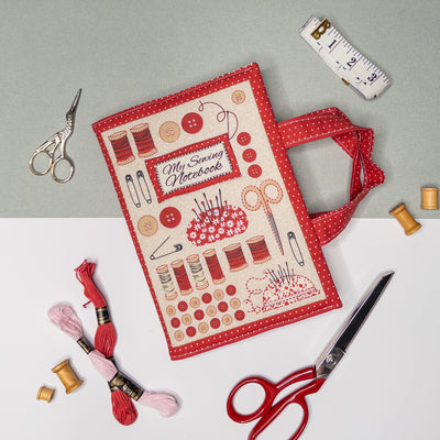 The Book Cover – Redwork Sewing Notes Sewing Kit