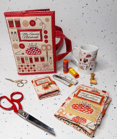 The Book Cover – Redwork Sewing Notes Sewing Kit