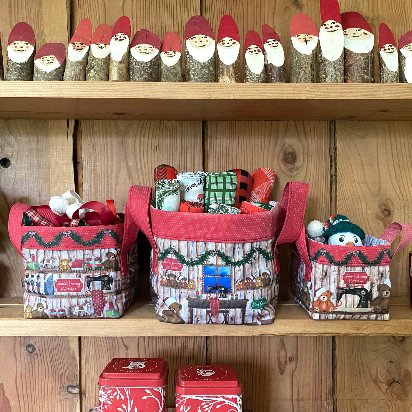 A Trio of Storage Baskets – Santa's Sewing Workshop Kit