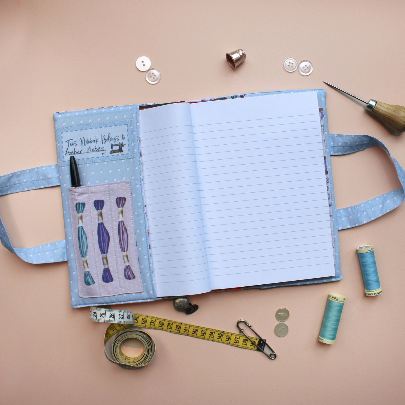 Amber Notes Spring Notebook The Book Cover – Sewing Notes Sewing Kit – Amber Makes