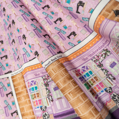 The Haberdashery Shapely Shoulder Bag Sewing Kit - Cut and Sew Fabric Panel and Instructions Amber Makes