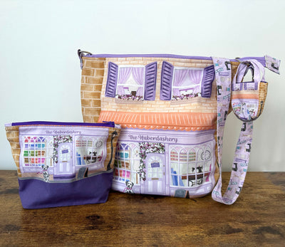 The Haberdashery Shapely Shoulder Bag Sewing Kit - Cut and Sew Fabric Panel and Instructions Amber Makes Sewing Shop Fabric