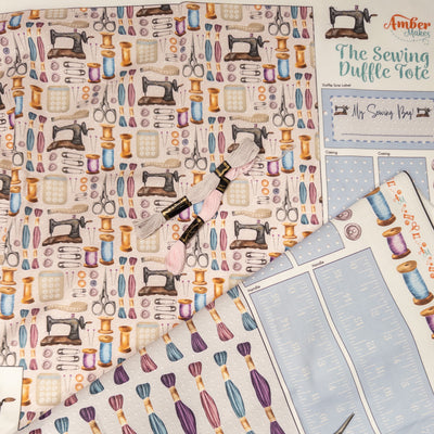 The Sewing Duffle Tote Cut and Sew Fabric Panel