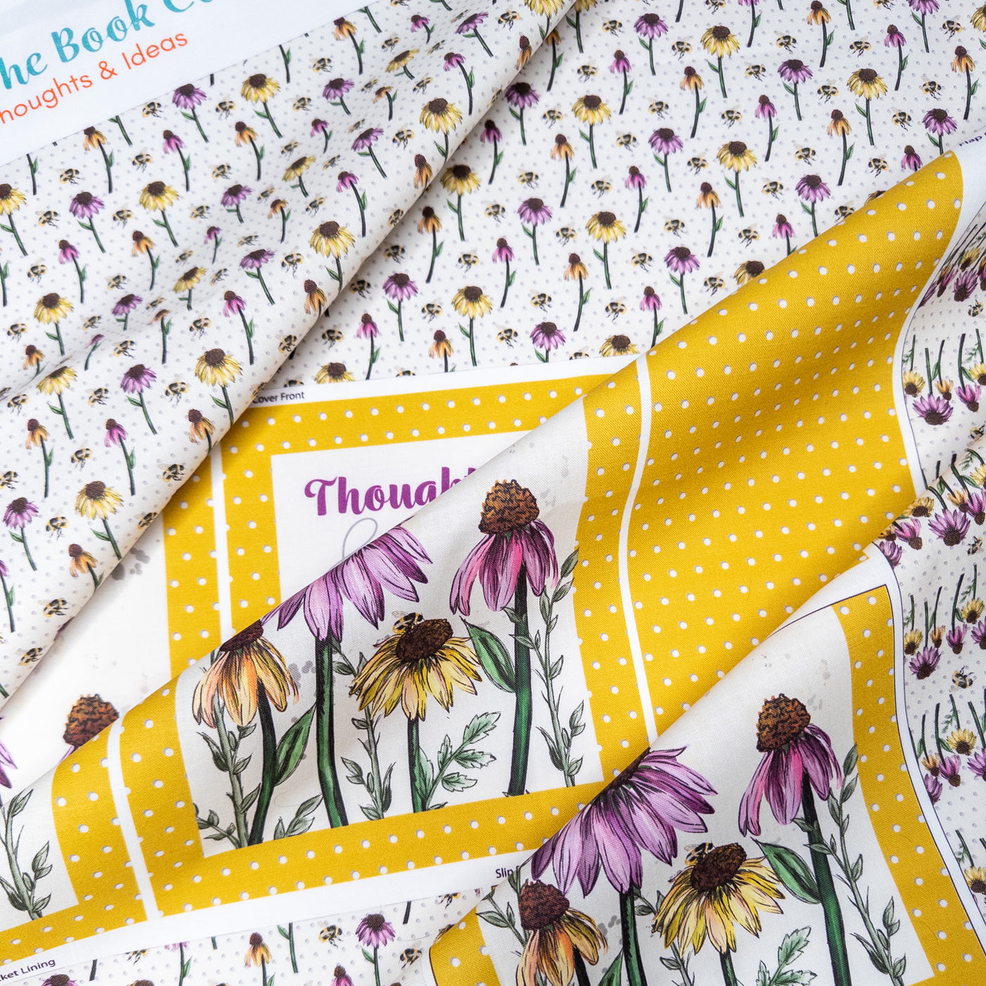 Notebook Cover Sewing Kit - Thoughts and Ideas floral Notebook Cover Cut and Sew Fabric Panel Amber Makes
