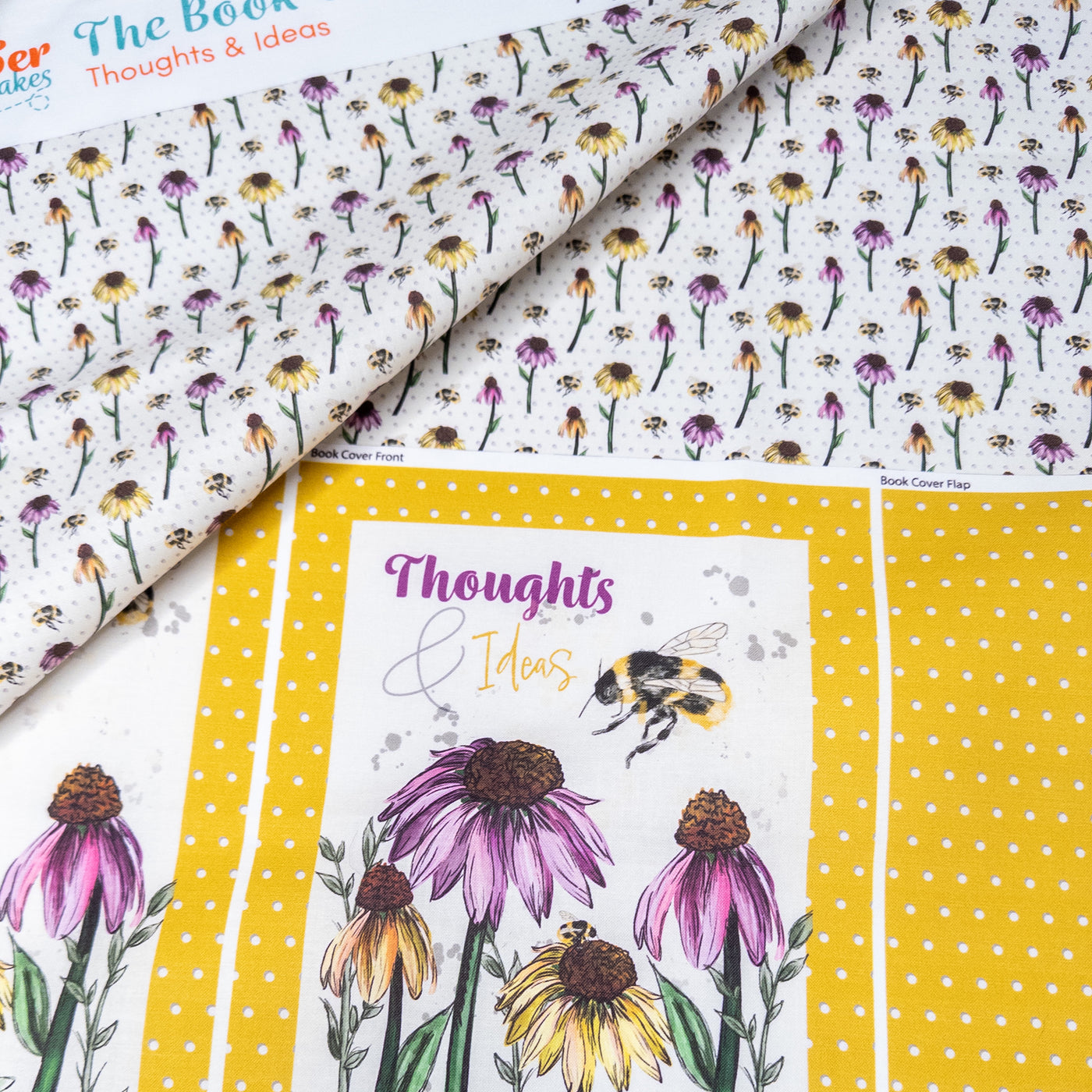 Notebook Cover Sewing Kit - Thoughts and Ideas floral Notebook Cover Cut and Sew Fabric Panel Amber Makes