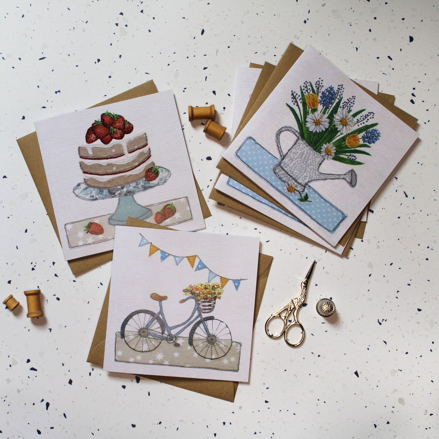 Pack of 5 Sewing Greetings Cards